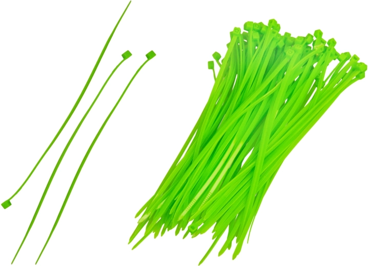 Bridas verdes 150 × 2,5 mm - 100 uds.