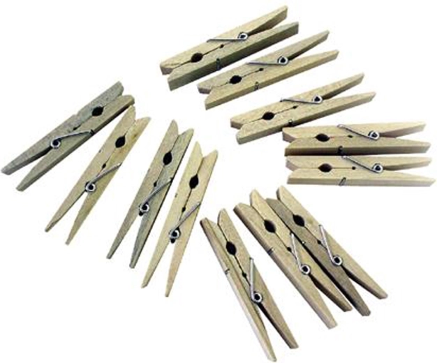 Pinzas de madera para la ropa TORO 24 uds