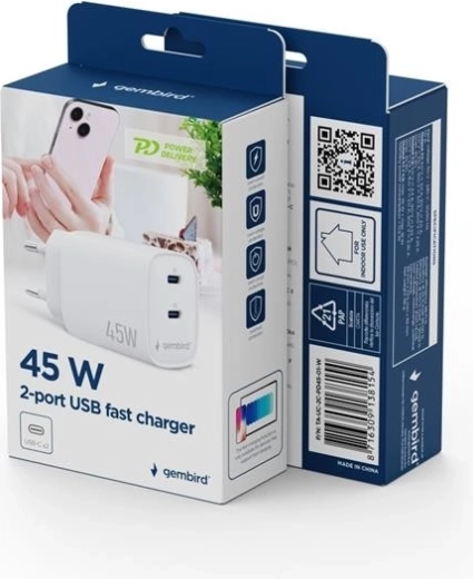 Carga rápida USB Power Delivery hasta 45 W
