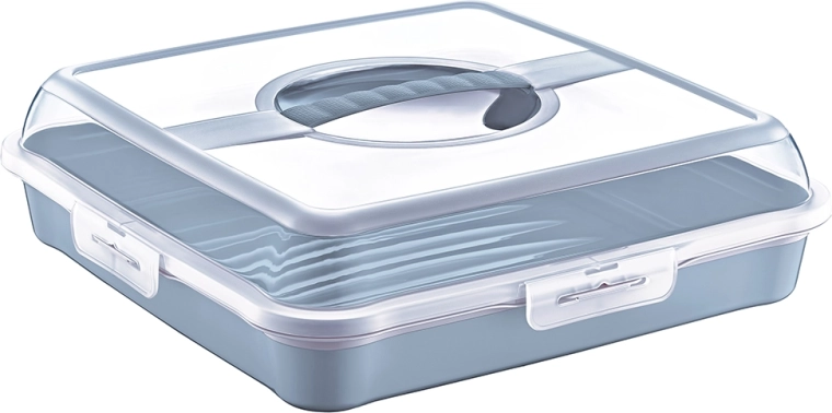Recipiente para tarta y pasteles Party-Butler Nordic Blue 34,5 × 34,5 × 10,5 cm
