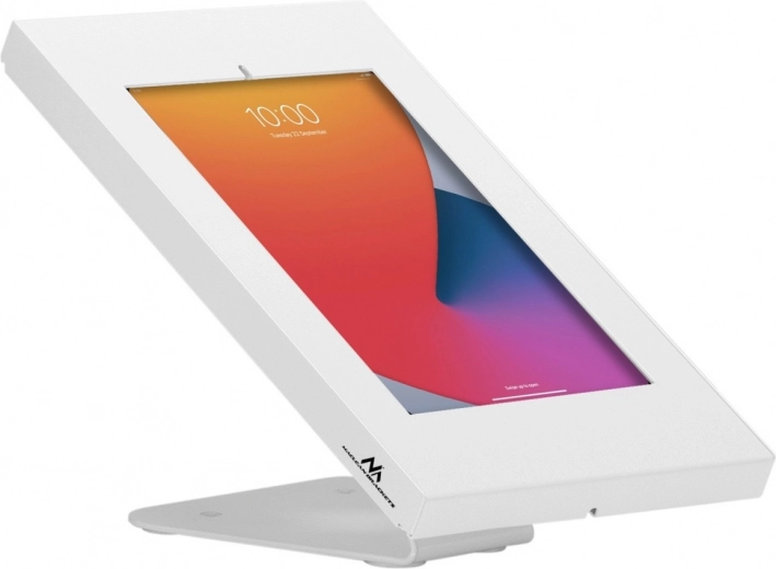 Soporte universal blanco para tablet con bloqueo de 9,7-11 pulgadas