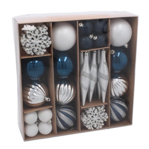 Paleta armoniosa de azul marino y plata