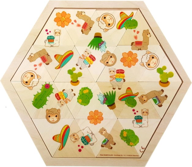 Puzzle mosaico Hess llama 24 piezas