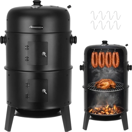 3 en 1: parrilla, ahumador y brasero en uno