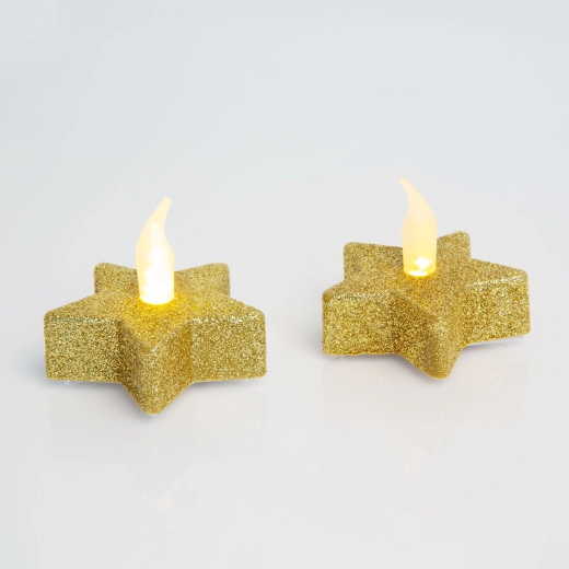 Vela LED de té con forma de estrella - 1 unidad