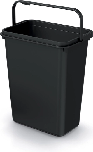 Papelera Systema Basic 10 l de plástico reciclado, negra