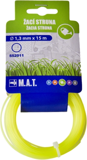 Hilo de corte de nailon 1,3 mm, redondo, 15 m, amarillo