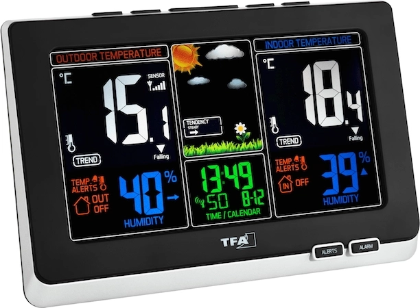 Meteoestación inalámbrica TFA Spring con pantalla a color