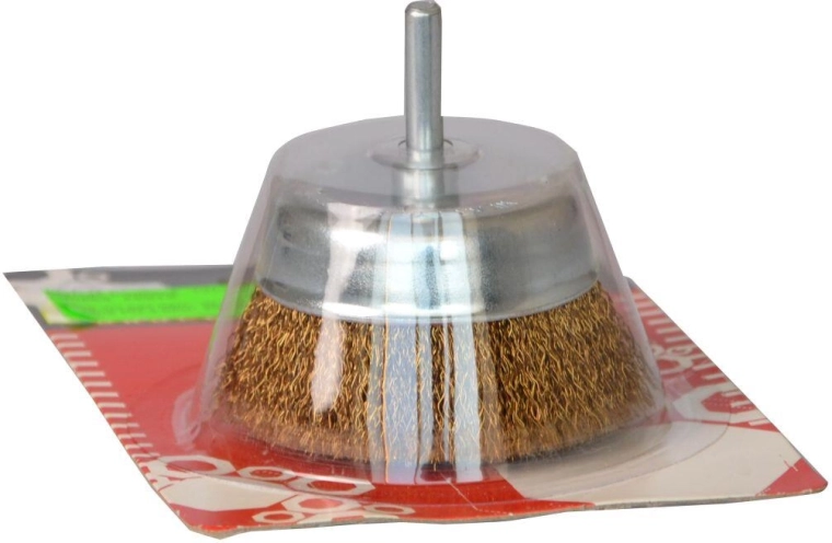Cepillo de copa con alambre ondulado 68 mm con vástago FESTA