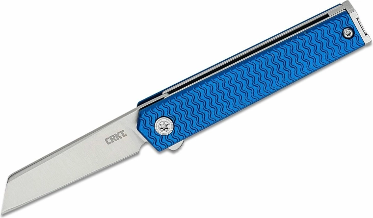 CRKT CEO microflipper sheepsfoot navaja plegable de bolsillo azul