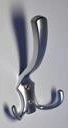 Percha Romana I, cromo mate, 77 × 130 mm