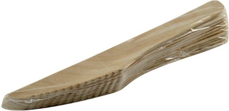 Cuchillos desechables de madera 165 mm (10 uds)