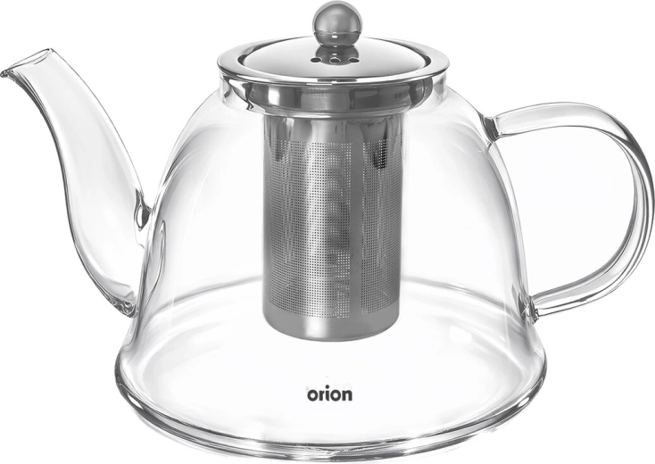 Tetera de vidrio de borosilicato con filtro de acero inoxidable 1,6 l