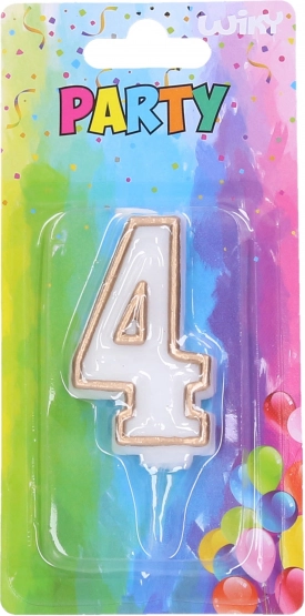 Vela de fiesta n.º 4 dorada
