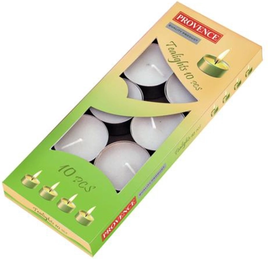 Velas de té Provence 10 uds blancas