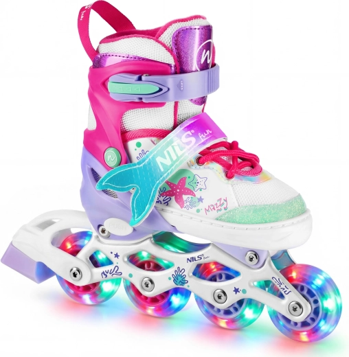 Patines infantiles 4 en 1 con ruedas LED NILS Fun Mazzy – S (31-34)