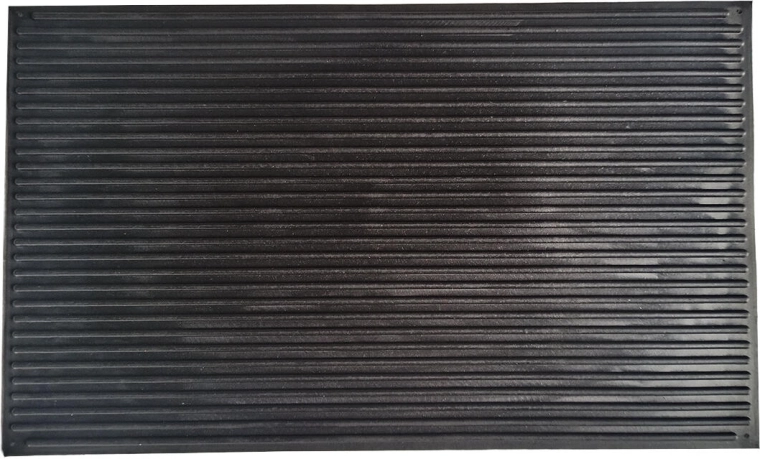 Felpudo de goma 33 × 55 cm con motivo de ukelele, negro