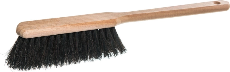 Cepillo de mano con 4 filas de cerdas y mango alargado, de madera sin barnizar