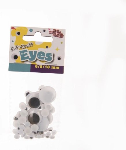 Ojos móviles autoadhesivos para manualidades, 60 uds.