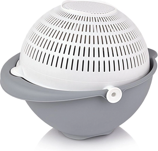 Escurridor de cocina giratorio con bol 25 cm