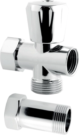 Válvula para lavadora con pieza intermedia 3/4 x 3/4 x 3/4