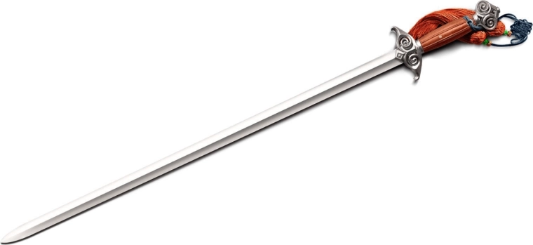 Cold Steel Chinese Leaf Gim espada china 84,5 cm con empuñadura de palisandro y vaina de madera