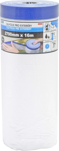 Cinta de enmascarar exterior con lámina protectora 270 × 1600 cm, autoadhesiva