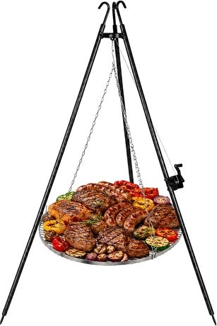 Gran parrilla de 70 cm para asar para varias personas