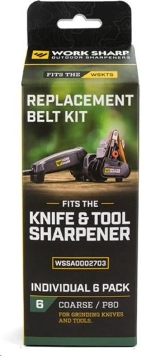 Work Sharp bandas abrasivas de repuesto P80 – gruesas, set de 6 uds.