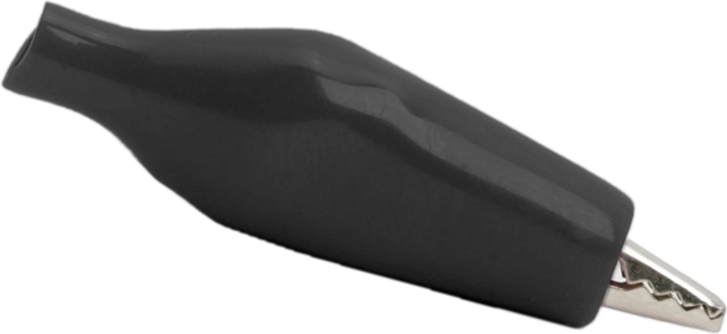 Mini pinza de cocodrilo con aislamiento de PVC negro