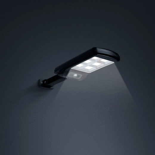 Foco solar de pared con sensor de movimiento y 6 LED COB