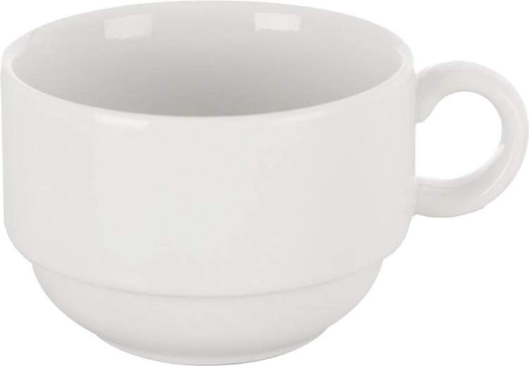 Taza de porcelana apilable 180 ml MONA Tonda – blanca