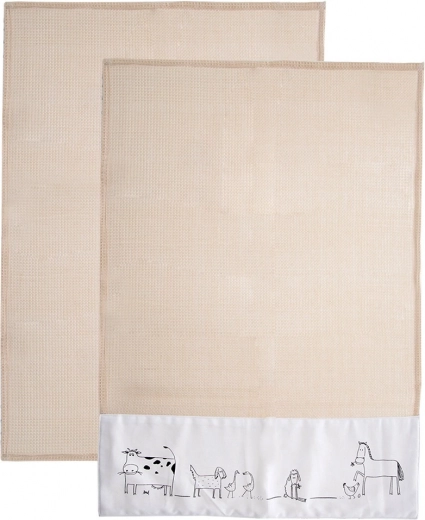 Paños de cocina de algodón 70 × 50 cm, 2 uds