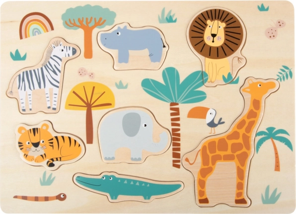 Puzzle encajable de madera Safari small foot