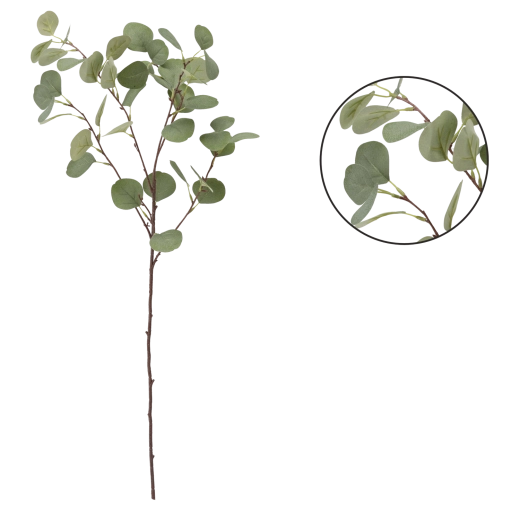 Rama artificial con grandes hojas verdes 90 cm