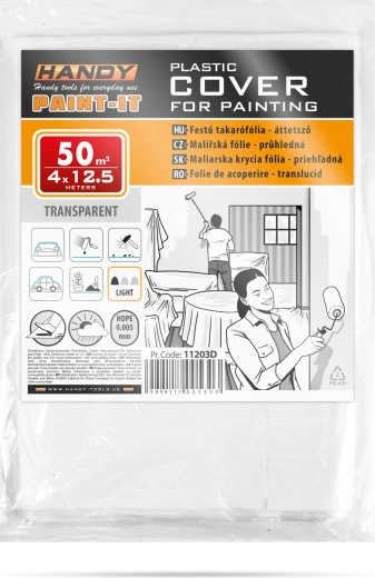 Lámina protectora para pintura de HDPE 4 × 12,5 m