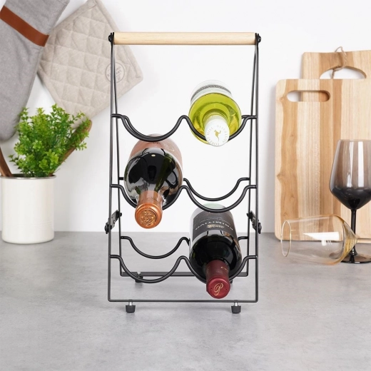 Almacenamiento inteligente de hasta 6 botellas en horizontal