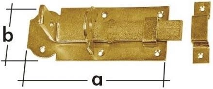 Pestillo de cierre recto 140 × 55 × 5 mm, zincado amarillo