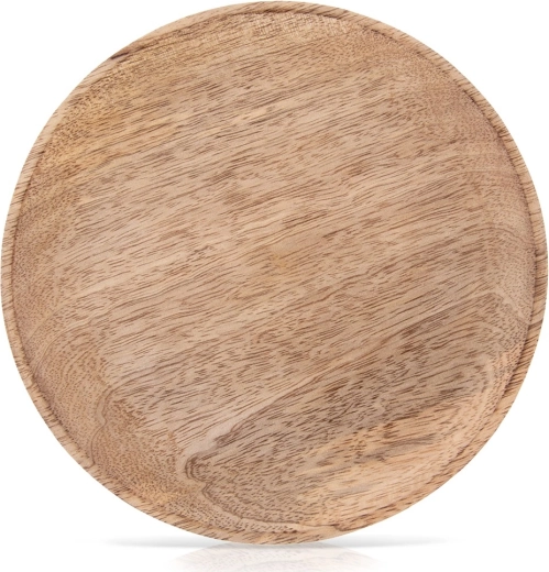 Plato de servicio de madera de mango 20 cm