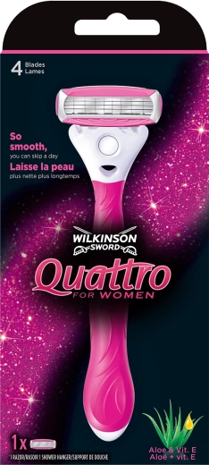 Maquinilla de afeitar para mujer WILKINSON QUATTRO FOR WOMEN + 1 cabezal