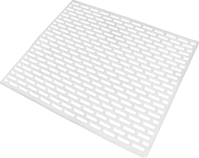 Alfombrilla protectora de goma para fregadero 33 × 28 cm blanca