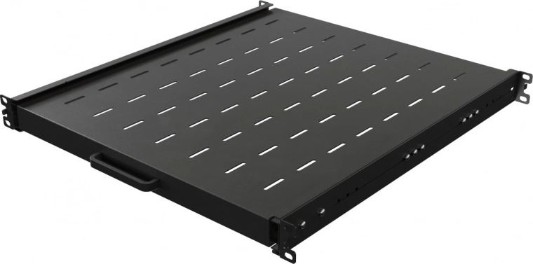 Bandeja extraíble para armario rack de 19" 1U, 500 mm, negra