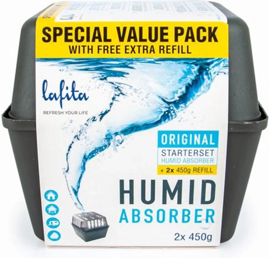 Absorbedor de humedad LAFITA con recambios 2×450 g
