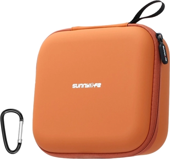 Funda de piel Sunnylife con bolsillo de malla para DJI Neo 2, naranja