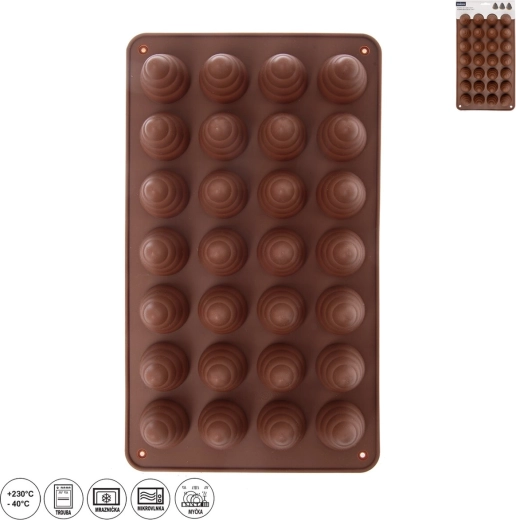 Molde de silicona panales de abeja 28 uds marrón