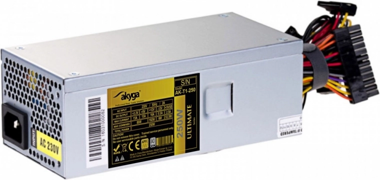 Akyga Fuente de alimentación TFX de alto rendimiento 250W 80+ Gold