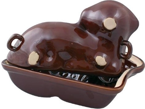 Molde cerámico de dos piezas para cordero de Pascua 31 × 19,5 × 13 cm