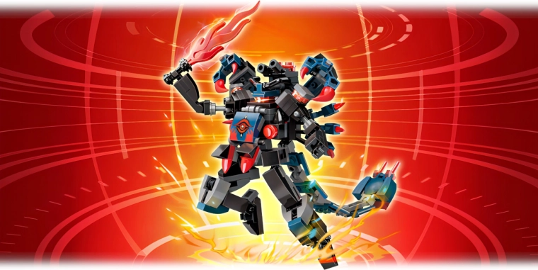 Diseño mecha de acción y accesorios de combate