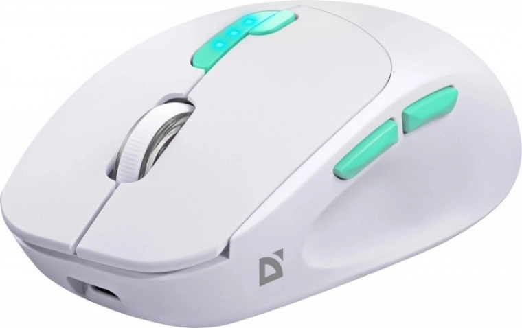 Ratón inalámbrico Defender Nitta MM-307, Bluetooth + 2,4 GHz, 1600 DPI, blanco