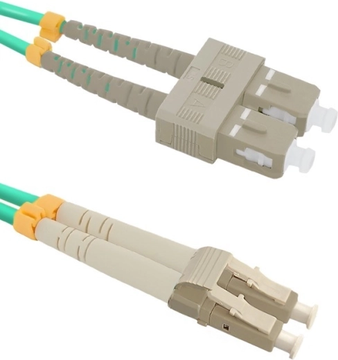Patchcord óptico LC/UPC-SC/UPC multimodo OM4 1 m